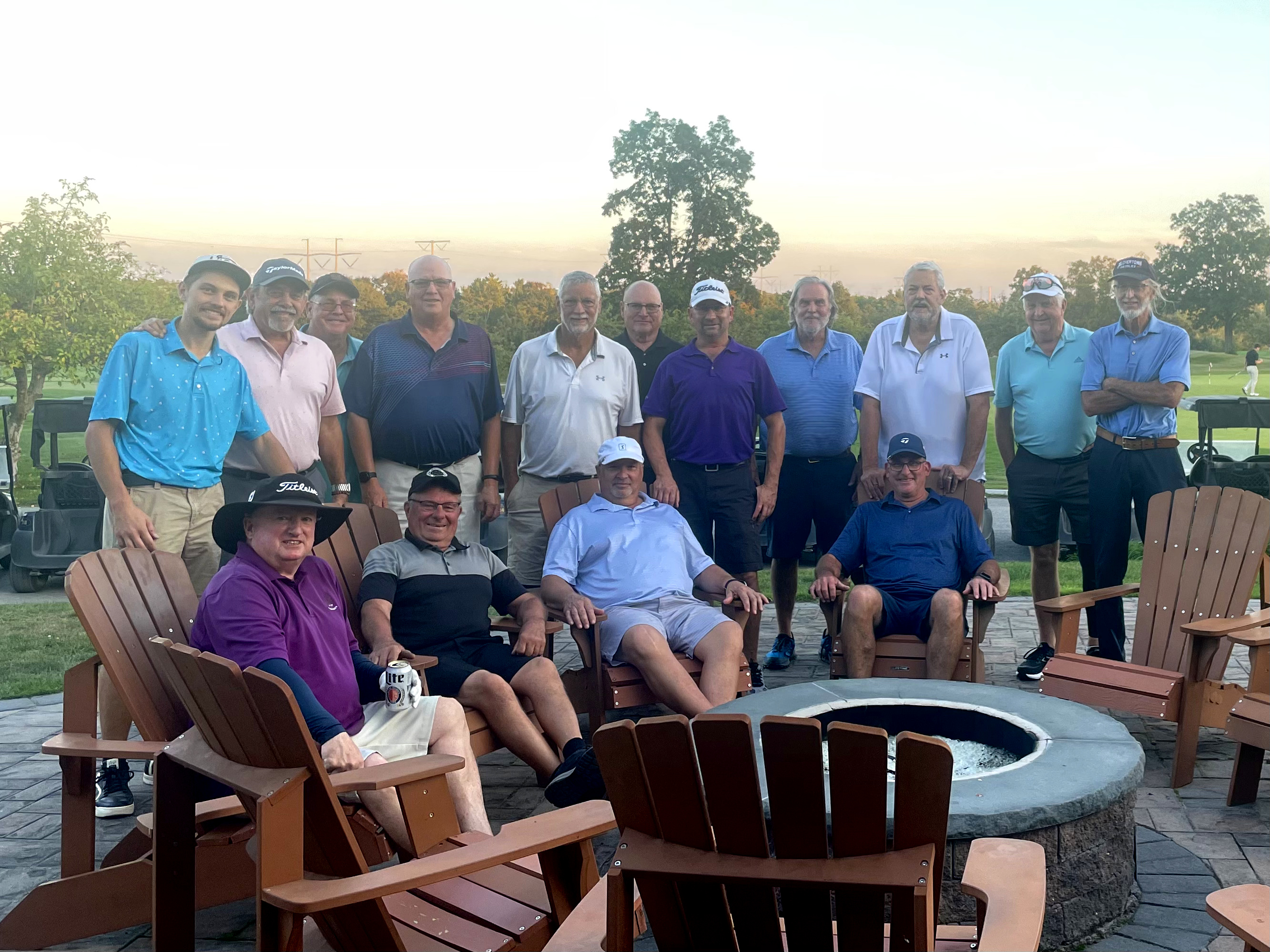 Honorary Duffers plates on post.